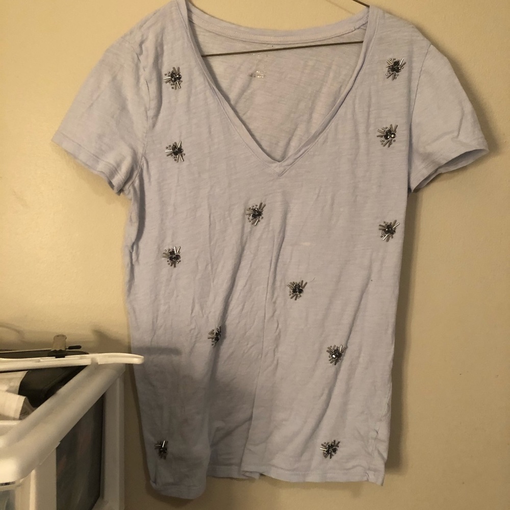 Jeweled blue shirt